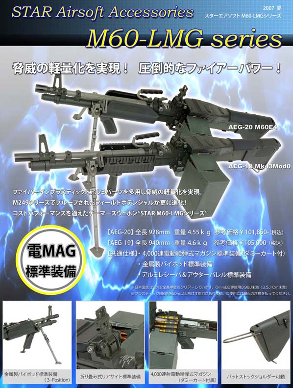 TOP製 電動ガン M60 少し 機関銃 ダミーカート付き